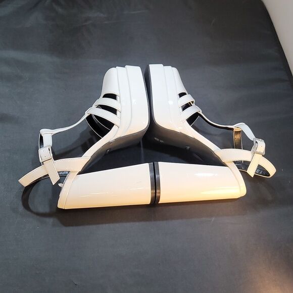 BRAND NEW SOUL PRINCESS PLAIN PLATFORM ANKLE CURVE WIDE HIGH HEEL  SANDAL S2 - Picture 10 of 16